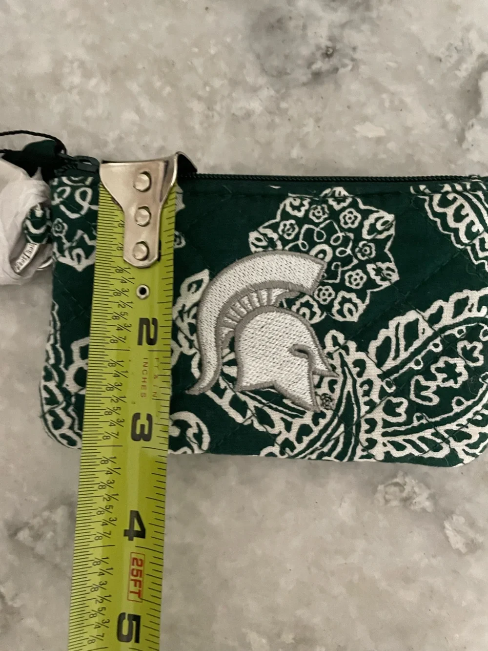 Vera Bradley MI Spartans Collegiate Zip ID Lanyard